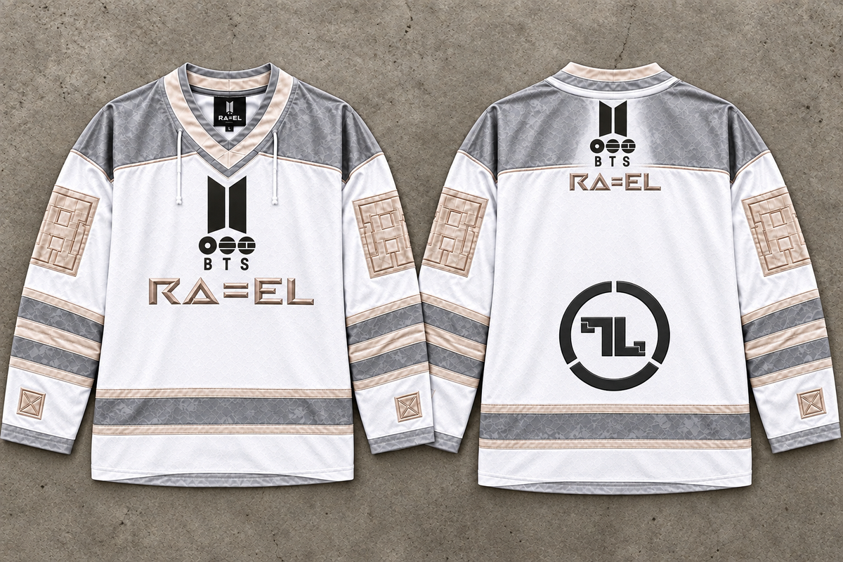 Limited edition Collab RA=EL | K-Pop superstars BTS, designer hockey jerseys