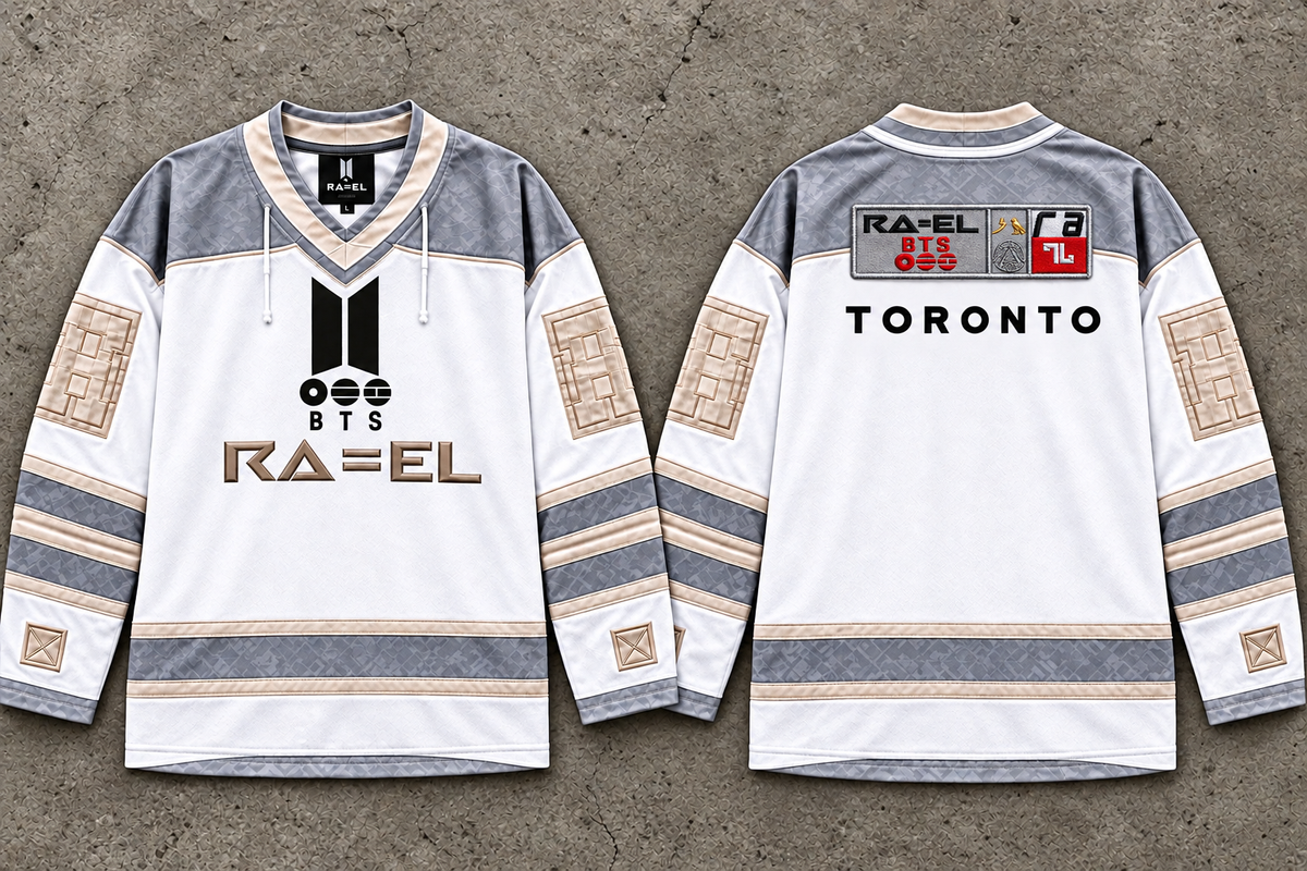 Limited edition Collab RA=EL | K-Pop superstars BTS, designer hockey jerseys